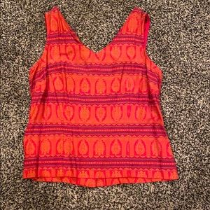 Vintage tank top with button details in back, Size 10